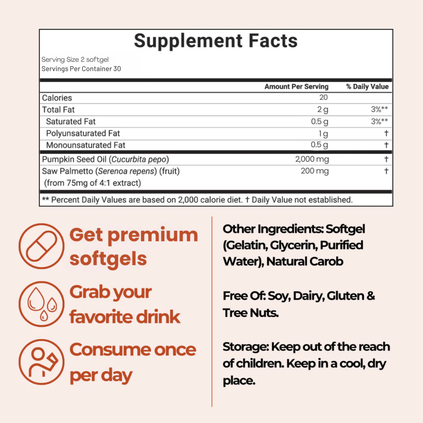 Pumpkin Seed Oil Softgels